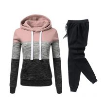 Vendite calde Tuta da donna quotidiana Felpe con cappuccio Maniche lunghe Felpe casual monopezzo Pantaloni sportivi Comfort Sport da jogging all'aperto