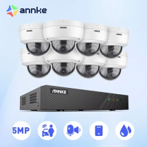 Annke 8ch 5mp poe video sicherheits system h.265 6mp nvr recorder mit 5mp 4x wasserdichten