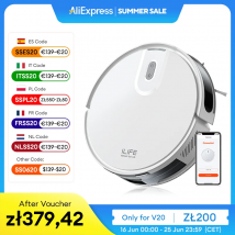 Odkurzacz robot ILIFE V20, ssanie 5000 Pa, inteligentna nawigacja SOF LiDAR, kontrola APP,