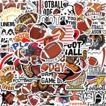 50PCS American Vintage Rugby Aufkleber Harajuku Laptop Gepäck PVC Wasserdicht Kühlschrank Scrapbook Dekorative Graffiti Aufkleber ﻿