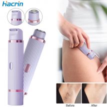 Elektrorasierer für Frauen, wasserdicht, für nasses und trockenes Haar, 2-in-1, Doppelkopf, Unterarm, Bikini, Bart, Haarschneider, Elektrorasierer