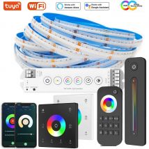 5in1 Tuya Wifi LED Taste Controller DC24V COB RGBCCT LED Streifen Licht 6Pin 840 leds/m RF Remote Festival lichter für Alexa Google