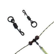 20pcs Quick Change Flexi Ring Swivels with Ring Hook UK Size 8  and 11Carp Fishing Accessories QC Kwik Swivels Chod Ronnie Rig