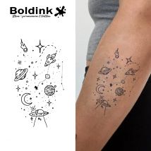 Galactic Dream Temporary Tattoo,Lasts To 15 Days New Technology Magic Waterproof Semi Permanent Sticker.