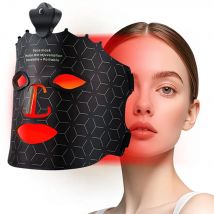Maschera LED in Silicone per Terapia della Luce, 7 Colori, Terapia a Luce Rossa Anti-Invecchiamento, Controllo dell'Acne e dei Pori, Rassodamento e Sbiancamento della Pelle, Uso Domestico