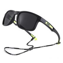 Quadratische Kinder-Sonnenbrille, polarisiert, UV400-Schutz, flexible Silikonbrille mit Riemen, Geschenk für Jungen und Mädchen im Alter von 3–12 Jahren