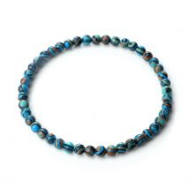 Elastic Beads Bracelet 4mm Natural Green Malachite Stone Chakra Couple Bangle For Women Men Charms Relief Wristband Jewelry Gift