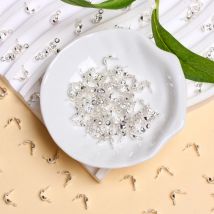 200Pcs/bag 8mm Calotte Crimp Bead Tip Knot Cover End Caps For Jewelry Connector Clip Clasp Jewellery Making Supplies Wholesale
