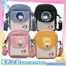 Anime Demon Slayer Kamado Nezuko Agatsuma Zenitsu Cosplay Canvas Hallowmas Gift Student Single-shoulder Messenger Bag Schoolbag