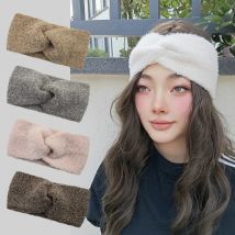 Winter Woolen Stirnbänder Weiche Elastische Ohr Wärmer Kreuz Headwrap Turban Breite Krempe Kopfbedeckungen für Frauen Mädchen Mode Haar Zubehör