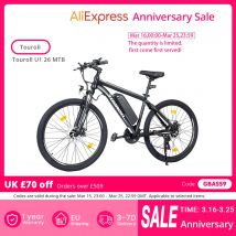 Touroll U1 26 MTB Electric Bike with 250W Motor, 13Ah Removable Li-ion Battery, 65KM Range, 25km/h Speed, Disc Brakes & E-Brake
