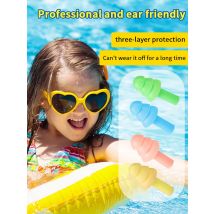 10Pairs Silicone Anti-Noise Earplugs Noise-Canceling Sponge for Noise Reduction Sleep & Work Snoring Relief