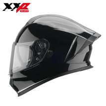 Motorradhelm Xxp Draken Full Face Quick Release Dual Lens Solid Black Motocross Helme Matt / Glanz Abs Shell Neu eingetroffen