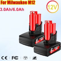 3.0Ah/6.0Ah do akumulatora Milwaukee M12 12V akumulator do narzędzia Milwaukee M12 48-11-2402 48-11-2411 48-11-2401MIL-12A-LI