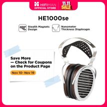 HIFIMAN HE1000se Auriculares audiófilos magnéticos planos con espalda abierta y sobre la oreja de tamaño completo con imanes sigilosos para el hogar y el estudio