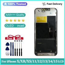 AAA NOWY OLED Do iPhone X XR XS Max LCD Incell Do iPhone 11 12 13 Pro Max 13 Mini 14 Plus 15 Ekran Wyświetlacza Digitizer Zestaw