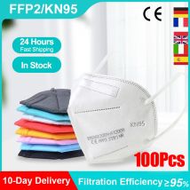10-100 Stück Masca rilla kn95 5 Schichten wieder verwendbare nicht gewebte erwachsene ffp2-Maske kn95 Masca rillas fpp2 schwarz kn95 ce zertifizierte ffp2-Maske