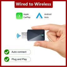 2-in-1 Mini Wired auf Wireless CarPlay und Android Auto Adapter 5GHz WiFi5 für Originalautos mit Wired CarPlay/Auto