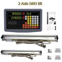 SDS2MS Kit DRO a 2 assi Fresatura Tornio Grider Display di lettura digitale con 2 pezzi 5um Righello ottico Encoder scala lineare