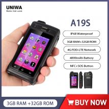 Uniwa a19s stoß festes Smartphone ip68 wasserdicht 4g lte Quad-Core-Telefon Walkie Talkie Poc Zello Android 6 Handy 4800mah