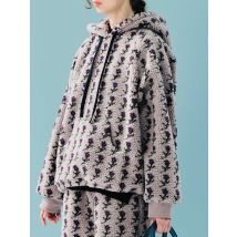 IMAKOKONI original design long sleeved warm and plush lamb wool top hoodie 244881