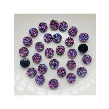 100pcs 8mm Resin ore Round Irregular surface Rhinestones Flatback Stones And Crystals DIY Wedding Jewelry Accessories -HR19