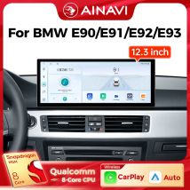 Ainavi 12,3 pulgadas para BMW Serie 3 2006 2007 2008 2010 E90 E91 E92 E93 inalámbrico Carplay Android Auto Radio reproductor Multimedia para coche