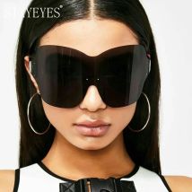 Einteilige übergroße Sonnenbrille Brille Frauen Männer bunte Sport y2k Sonnenbrille Fahr schirme Marke Designer Brillen Brille