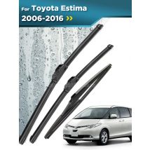 For Toyota Estima XR50 2006-2016 2007 2008 2009 Wiper Front & Rear Wiper Blades Windshield Windscreen Window Brushes 26"+16"+12"