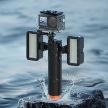 Schwimmender handgriff rutsch fester griff mit zwei kalten schuhs ch litzen für gopro 12 11 10 9 insta360 ace pro dji action 4 3 zubehör