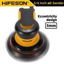 Hyfeson 5 cali/6 cali pneumatyczna polerka szlifierka oscylacyjna powietrza 125mm/150mm odkurzanie powietrza ekscentryczne 5mm szlifierka EU złącze
