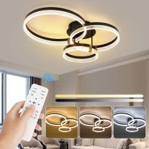Moderno 3 Ringoptik LED Deckenleuchte Dimmbar, 24 W neue nordische Studie Lisso Hauptschlafzimmer Lampeislav Schlafzimmer Büro