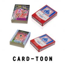 Magia Cartoon Cardtoon Deck Trucchi magici Divertenti Illusioni ravvicinate Espedienti Oggetti di scena per mentalismo Trova la previsione della carta scelta Magia