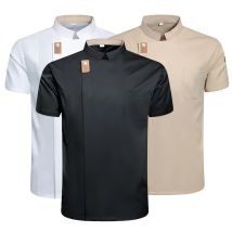 Giacca da cuoco unisex Camicie da cucina estive Hotel Ristorante Uniformi da cameriere Panetteria Catering Abiti da lavoro Abiti da cucina per hotel