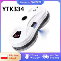 DIVEDEER Robot per la pulizia delle finestre con spruzzo automatico intelligente Spray d'acqua singolo bianco/nero Ideale per finestre di grandi dimensioni