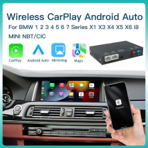 CarPlay inalámbrico y Android Auto para  BMW NBT CIC System 1 2 3 4 5 6 Serie 7 X1 X3 X5 X6 E60 E84 E70 F26 F25 F10 F11 F20 F21 F30 F15 F48 F32  Soporte para cámaras OEM y aftermarket con AirPlay y