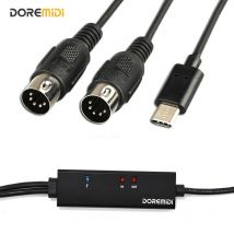 DOREMiDi MIDI zu USB C Typ C Kabel USB MIDI Konverter mit Kontrollleuchte für MacBook Android