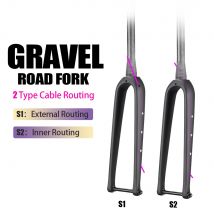 T800 Carbon Faser Kies Bike Gabel 700C Disc Bremse Max Laufradsatz Größe 700 * 45C Oder 27.5*2,1