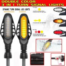 Kierunkowskazy motocyklowe LED Light 12V 10mm płynąca woda migacz 16LED uniwersalny Moto wbudowany przekaźnik migający wskaźnik świetlny