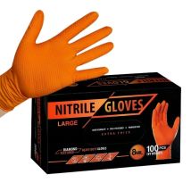 8Mil Hochleistungs-Nitrilhandschuhe, dicke industrielle Einweghandschuhe mit diamantstrukturierter, latexfreier Tattoo-Mechaniker-Sicherheitshandschuh