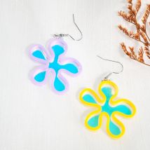 Neue frische zweifarbige Gänseblümchen-Damenohrringe, modische Blumenohrringe, elegante Aufbewahrungsoptionen für den täglichen Gebrauch, Schmuckgeschenke