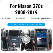 Android14 For Nissan 370Z Z34 2008-2019 Car Radio Automotive Multimedia Verticalscreen Carplay Auto Bluetooth GPS WIFI 4G Stereo