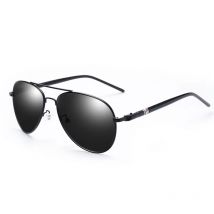 Męskie i damskie spolaryzowane okulary przeciwsłoneczne kolorowe okulary odblaskowe okulary przeciwsłoneczne do jazdy czarne soczewki pilotażowe unisex Uv400