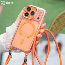 Necklace Strap Cord Rope Magnetic For Magsafe Clear Case For iPhone 17 Pro Max 11 12 13 14 15 16 Plus Removable Lanyard Cover