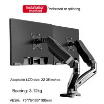 Dual-Monitorhalterung für 22′′-35′′ Bildschirme, verstellbarer Dual-Monitorständer, mit 180 °   Drehbar, neigbar, 360° °   Rotation für das Home Office