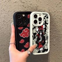 Anime Phone Case for IPhone 16 15 14 13 12 11 Pro Max Mini XR XS X 7 8Plus Soft Akatsukis Itachis TPU Back Cover