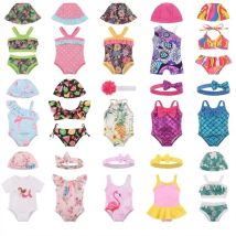 Multi-style Doll Swimsuit Cute Seaside Outfit For 43CM Baby Doll&18Inch American Doll Accessories,Our Generation Girl Gifts Toys