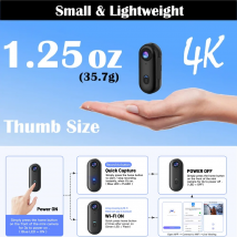 Magnetische POV 4K Body Cam Ultra Kleine Drahtlose Mini Vlogging Halskette Wasserdichte Kamera Helm Fahrrad Unterwasser Sport Recorder