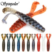 Spinpoler Greatest Bass Bait – Diver Twin Tail Grub 10X Robustes, weiches, schwimmfähiges TPR-Material Langlebige Angelköder 10 Stück mit Box