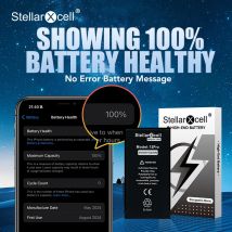 StellarXcell Diagnostic Battery for iPhone12promax 13mini 14plus 15pro no unknown part show 100%Health  no error message